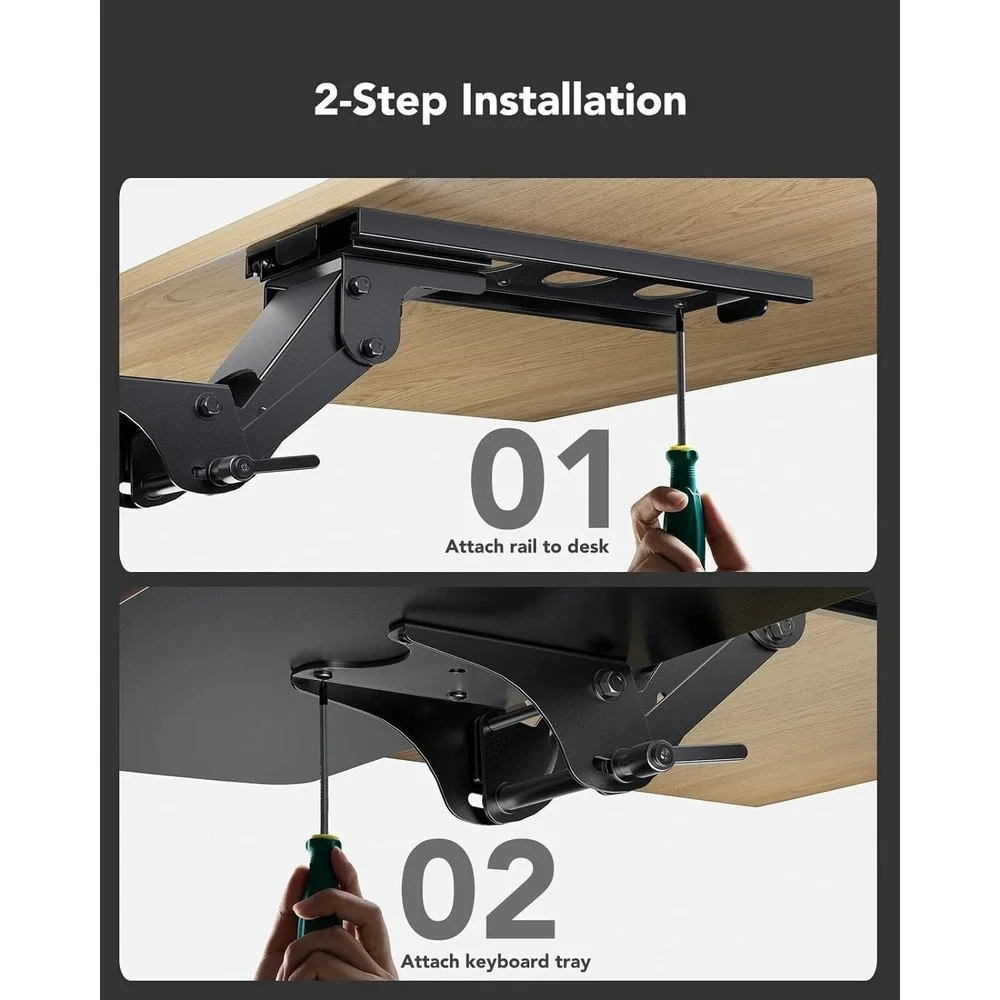 Huanuo Keyboard Tray Under‎ Desk 360 Adjustable Ergonomic Sliding 25